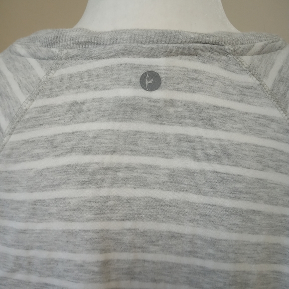 Active Life Modal Athleisure Gray Striped Soft top - Picture 8 of 14